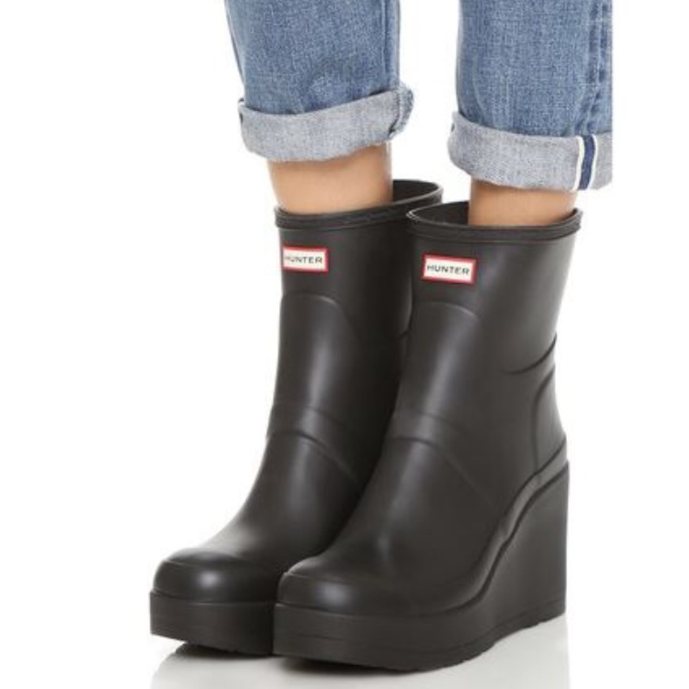 HUNTER WEDGE ANKLE RAIN BOOTS